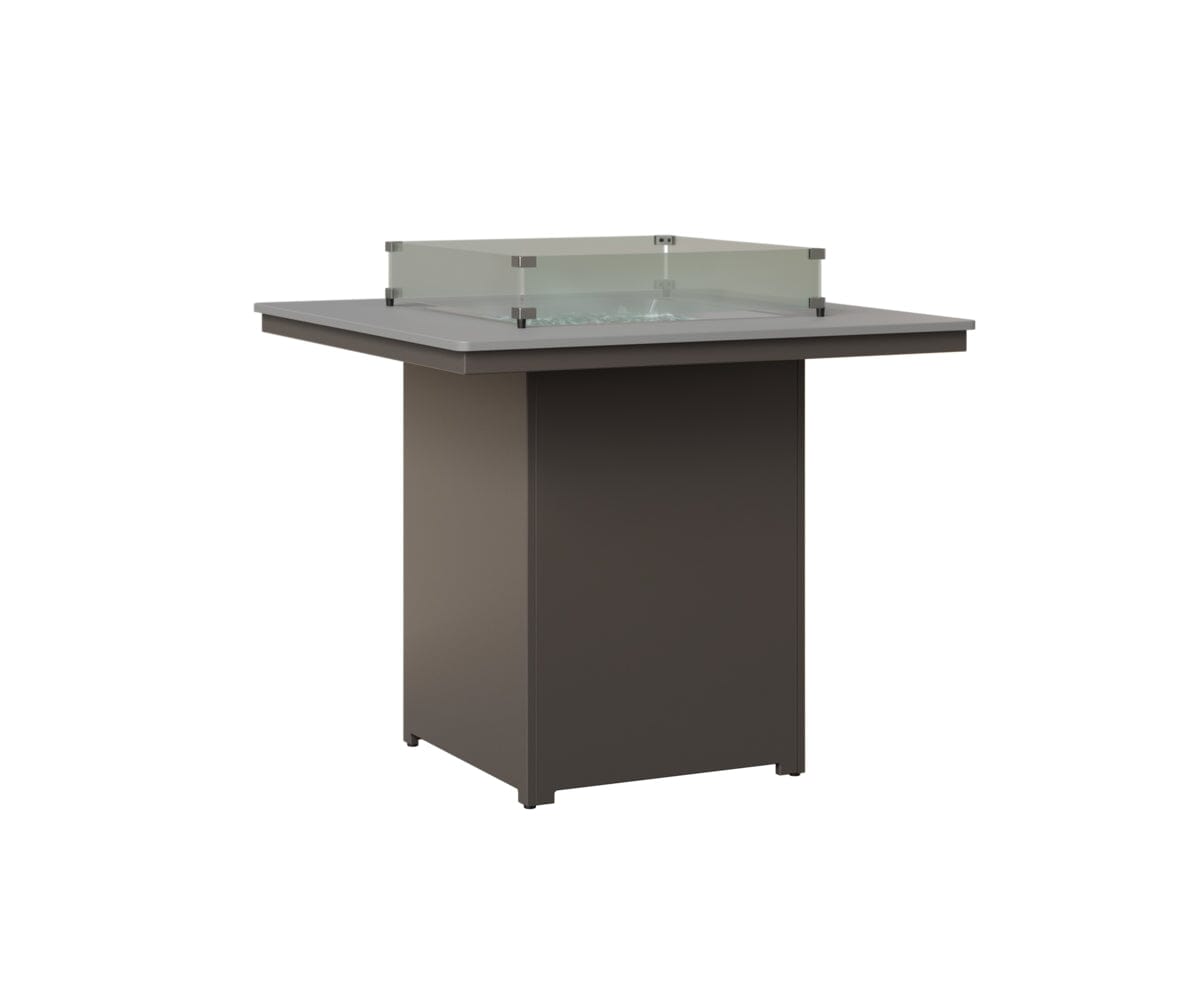 Numa 47" Sq Fire Table Bar Rockwood Outdoor Furniture MGP Fog MGP Graphite 