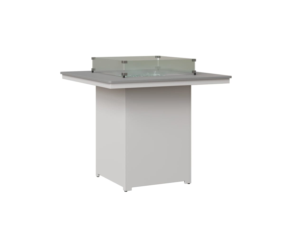 Numa 47" Sq Fire Table Bar Rockwood Outdoor Furniture MGP Fog MGP White 