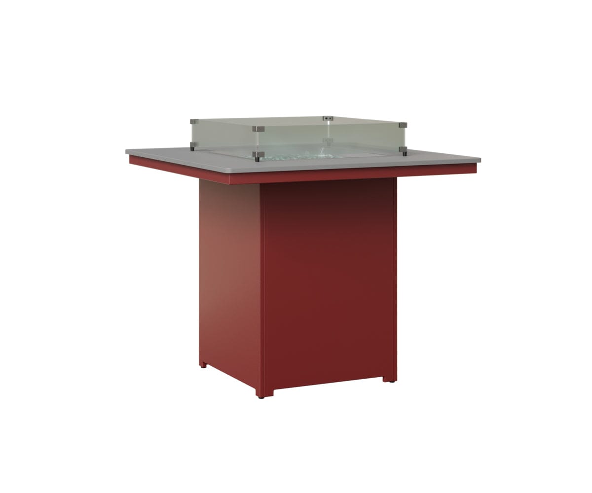 Numa 47" Sq Fire Table Bar Rockwood Outdoor Furniture MGP Fog MGP Red 