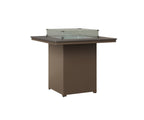 Numa 47" Sq Fire Table Bar Rockwood Outdoor Furniture MGP Graphite MGP Clay 