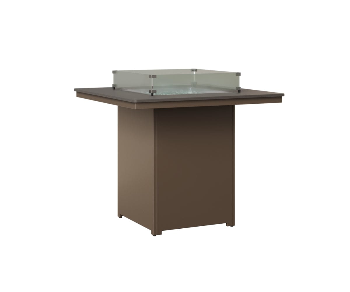 Numa 47" Sq Fire Table Bar Rockwood Outdoor Furniture MGP Graphite MGP Clay 