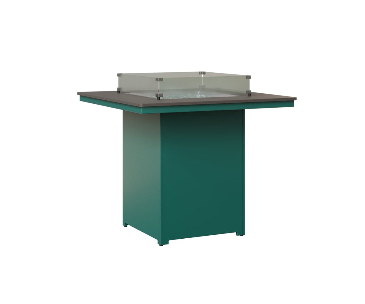 Numa 47" Sq Fire Table Bar Rockwood Outdoor Furniture MGP Graphite MGP Teal 