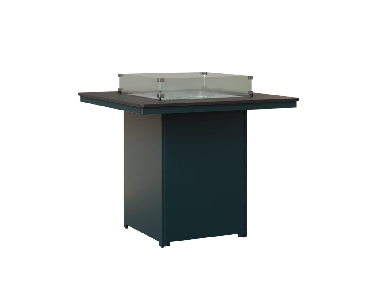 Numa 47" Sq Fire Table Bar Rockwood Outdoor Furniture MGP Black MGP Berry 