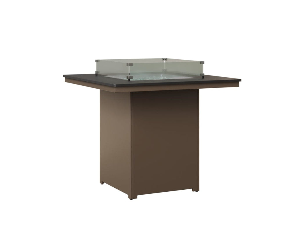 Numa 47" Sq Fire Table Bar Rockwood Outdoor Furniture MGP Black MGP Clay 