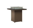 Numa 47" Sq Fire Table Bar Rockwood Outdoor Furniture MGP Black MGP Clay 