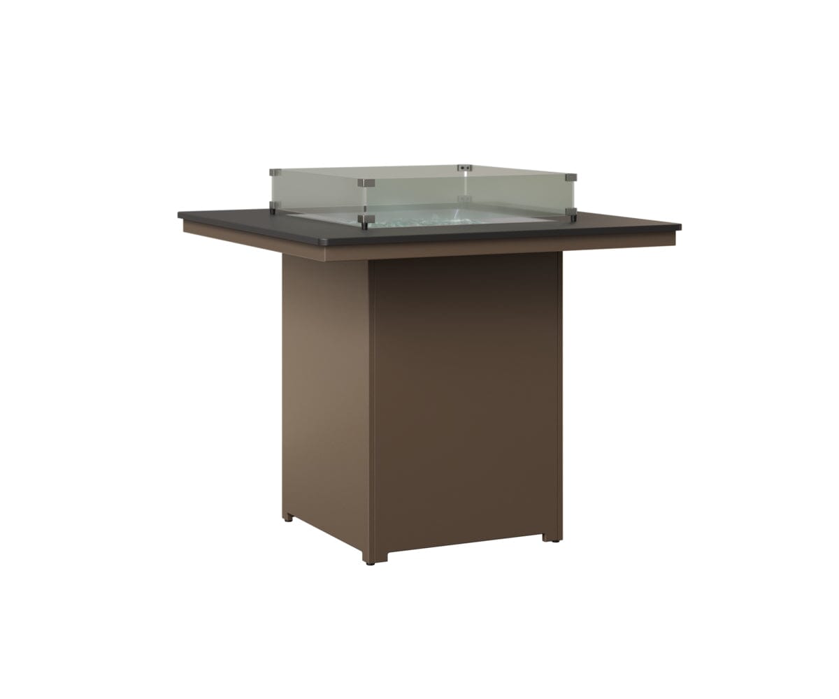 Numa 47" Sq Fire Table Bar Rockwood Outdoor Furniture MGP Black MGP Clay 