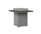 Numa 47" Sq Fire Table Bar Rockwood Outdoor Furniture MGP Black MGP Fog 