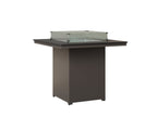 Numa 47" Sq Fire Table Bar Rockwood Outdoor Furniture MGP Black MGP Graphite 