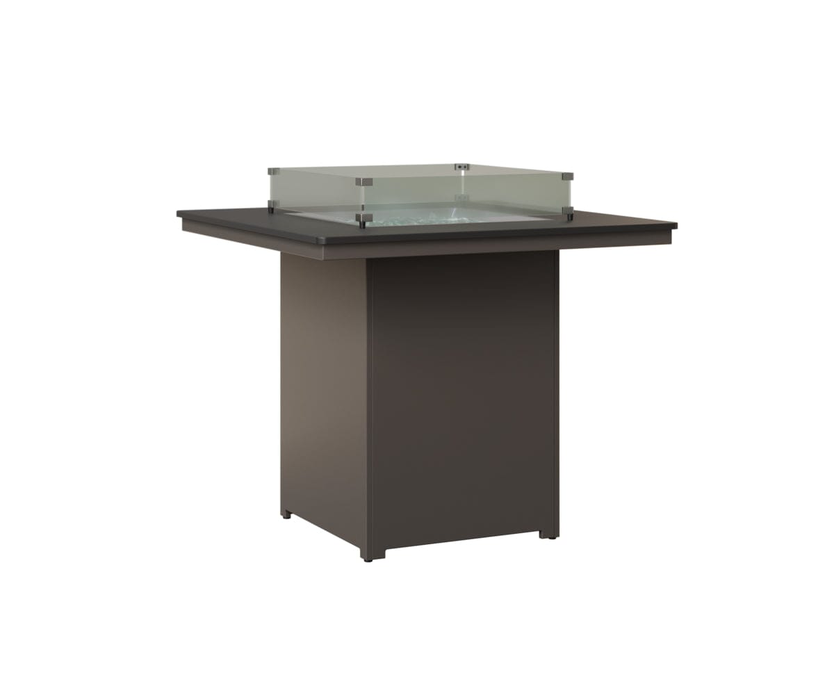 Numa 47" Sq Fire Table Bar Rockwood Outdoor Furniture MGP Black MGP Graphite 