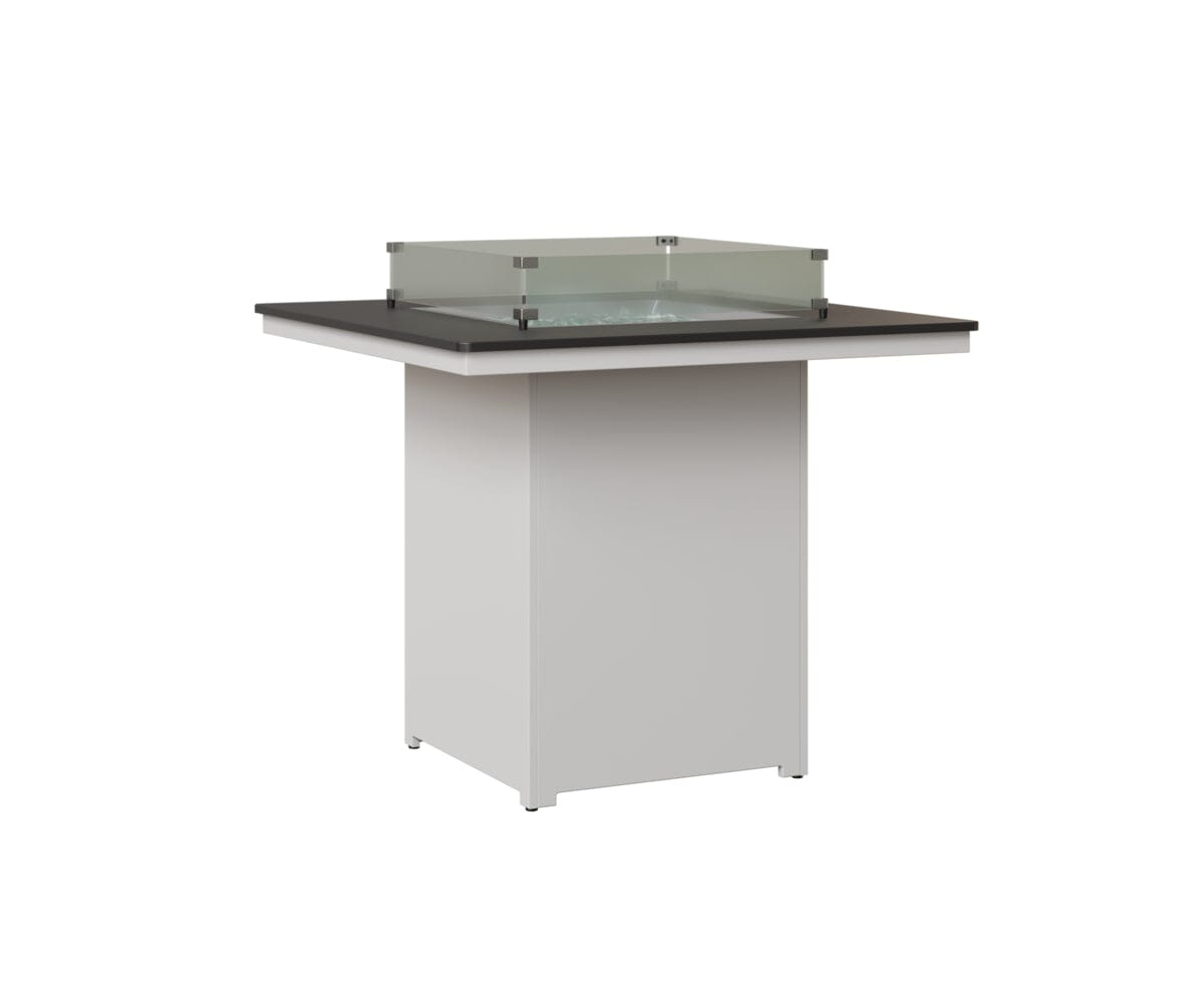 Numa 47" Sq Fire Table Bar Rockwood Outdoor Furniture MGP Black MGP White 