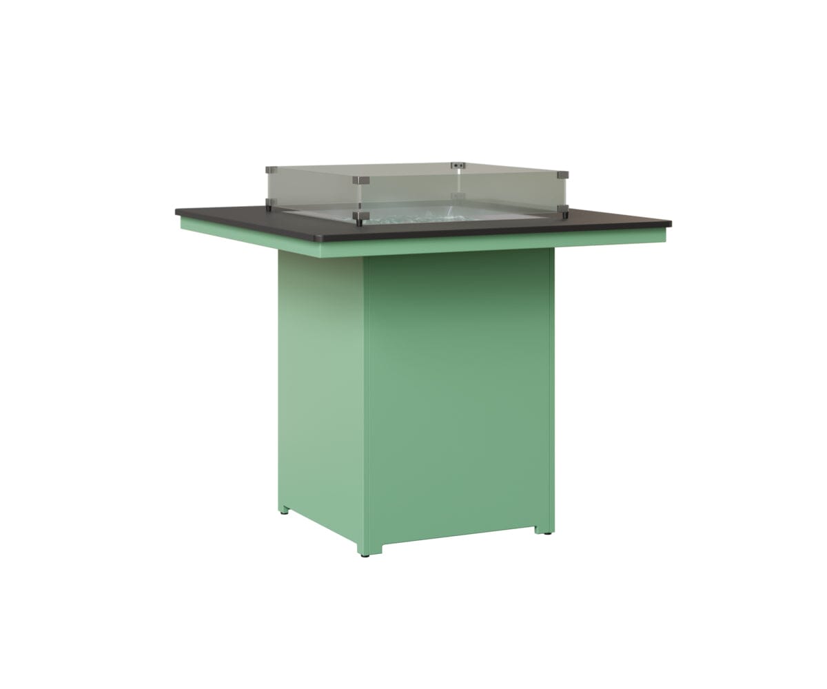 Numa 47" Sq Fire Table Bar Rockwood Outdoor Furniture MGP Black MGP Mint 