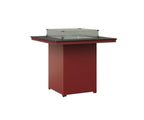 Numa 47" Sq Fire Table Bar Rockwood Outdoor Furniture MGP Black MGP Red 
