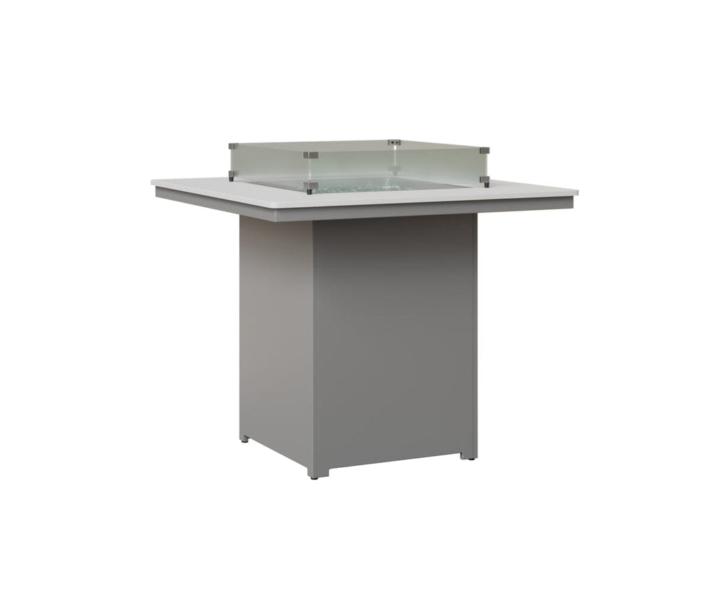 Numa 47" Sq Fire Table Bar Rockwood Outdoor Furniture MGP White MGP Fog 