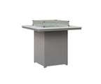 Numa 47" Sq Fire Table Bar Rockwood Outdoor Furniture MGP White MGP Fog 
