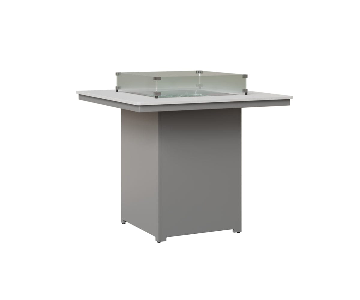 Numa 47" Sq Fire Table Bar Rockwood Outdoor Furniture MGP White MGP Fog 