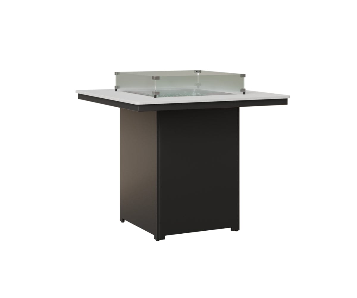 Numa 47" Sq Fire Table Bar Rockwood Outdoor Furniture MGP White MGP Black 