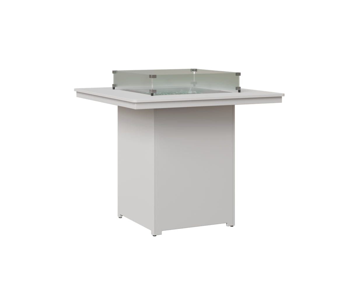 Numa 47" Sq Fire Table Bar Rockwood Outdoor Furniture MGP White MGP White 