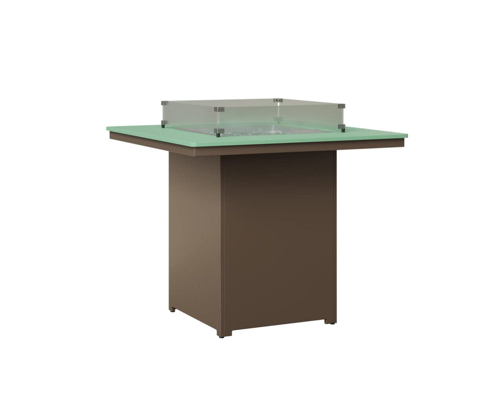Numa 47" Sq Fire Table Bar Rockwood Outdoor Furniture MGP Mint MGP Clay 