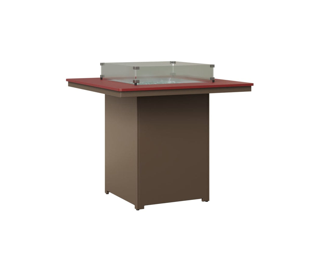 Numa 47" Sq Fire Table Bar Rockwood Outdoor Furniture MGP Red MGP Clay 
