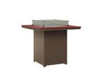Numa 47" Sq Fire Table Bar Rockwood Outdoor Furniture MGP Red MGP Clay 