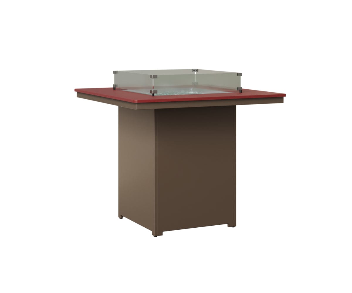Numa 47" Sq Fire Table Bar Rockwood Outdoor Furniture MGP Red MGP Clay 