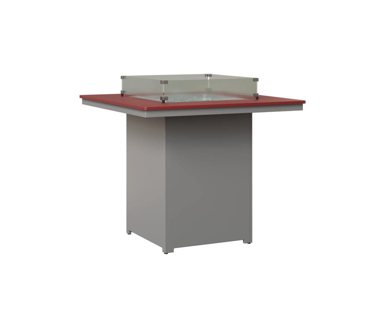Numa 47" Sq Fire Table Bar Rockwood Outdoor Furniture MGP Red MGP Fog 