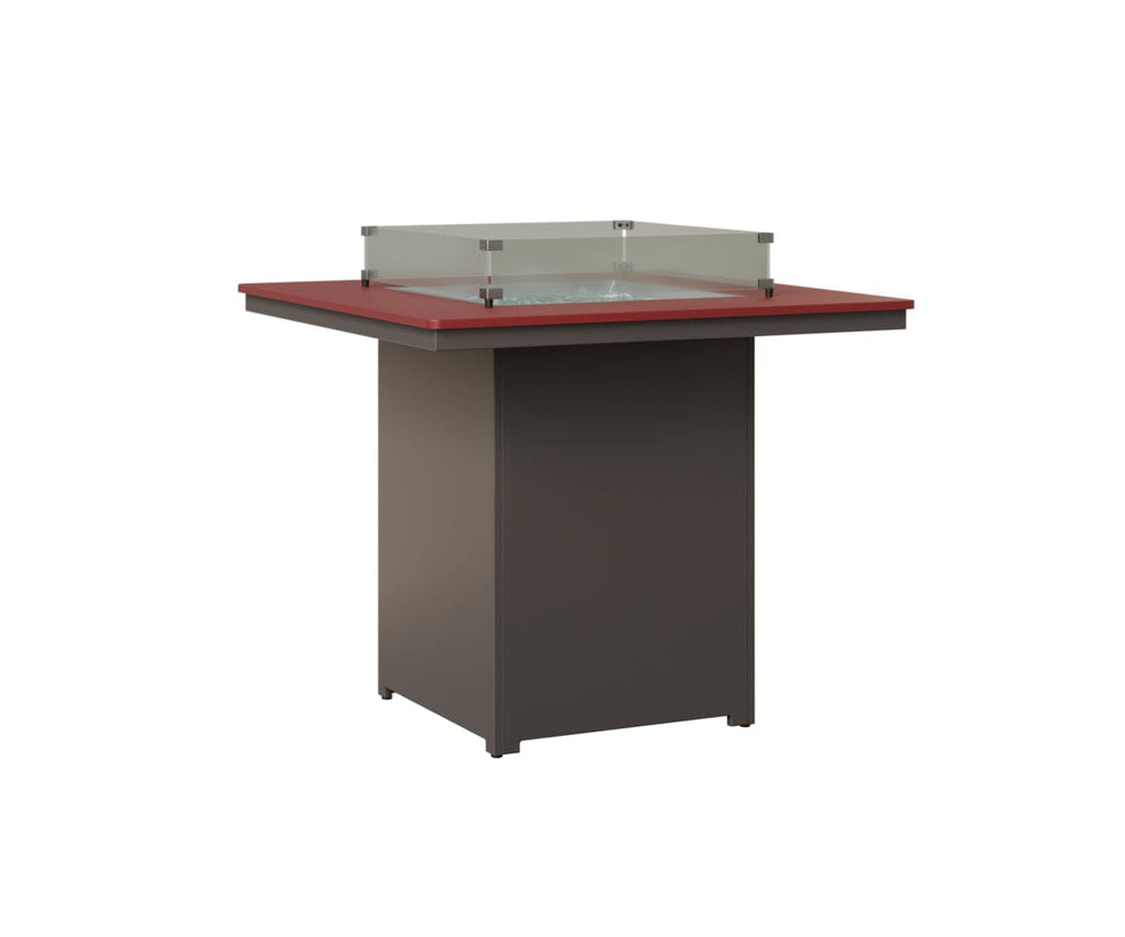 Numa 47" Sq Fire Table Bar Rockwood Outdoor Furniture MGP Red MGP Graphite 
