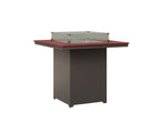Numa 47" Sq Fire Table Bar Rockwood Outdoor Furniture MGP Red MGP Graphite 
