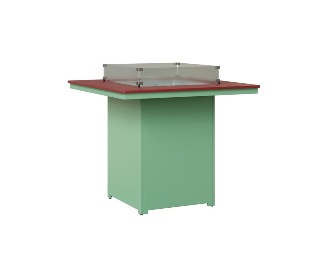 Numa 47" Sq Fire Table Bar Rockwood Outdoor Furniture MGP Red MGP Mint 