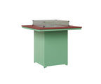 Numa 47" Sq Fire Table Bar Rockwood Outdoor Furniture MGP Red MGP Mint 
