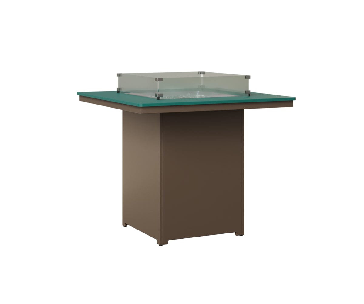 Numa 47" Sq Fire Table Bar Rockwood Outdoor Furniture MGP Teal MGP Clay 