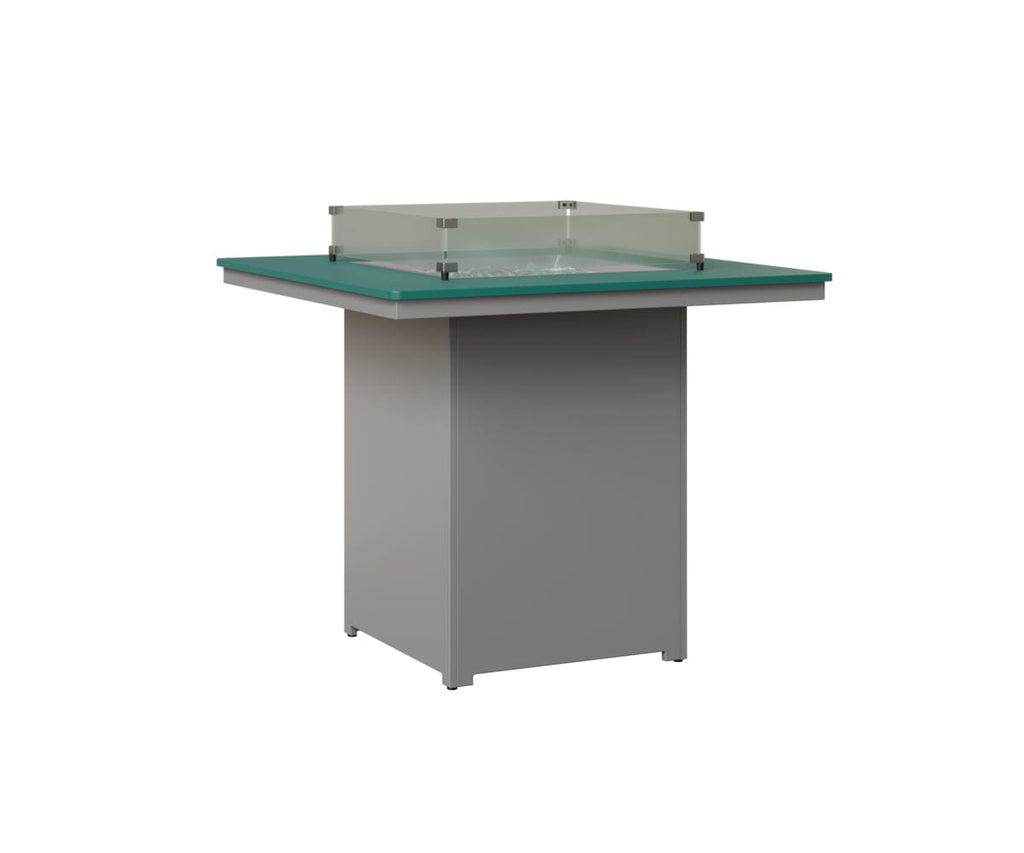 Numa 47" Sq Fire Table Bar Rockwood Outdoor Furniture MGP Teal MGP Fog 