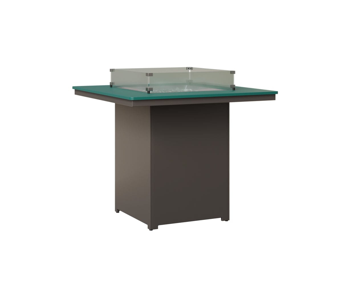 Numa 47" Sq Fire Table Bar Rockwood Outdoor Furniture MGP Teal MGP Graphite 