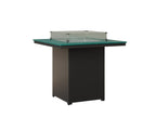 Numa 47" Sq Fire Table Bar Rockwood Outdoor Furniture MGP Teal MGP Black 