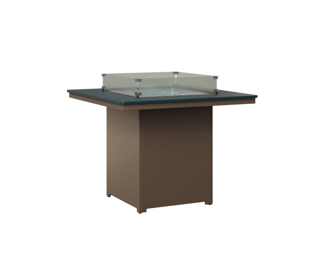 Numa 47" Sq Fire Table Counter Rockwood Outdoor Furniture MGP Berry MGP Clay 