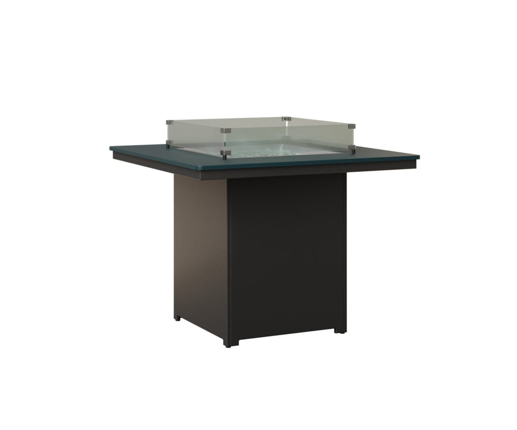 Numa 47" Sq Fire Table Counter Rockwood Outdoor Furniture MGP Berry MGP Black 