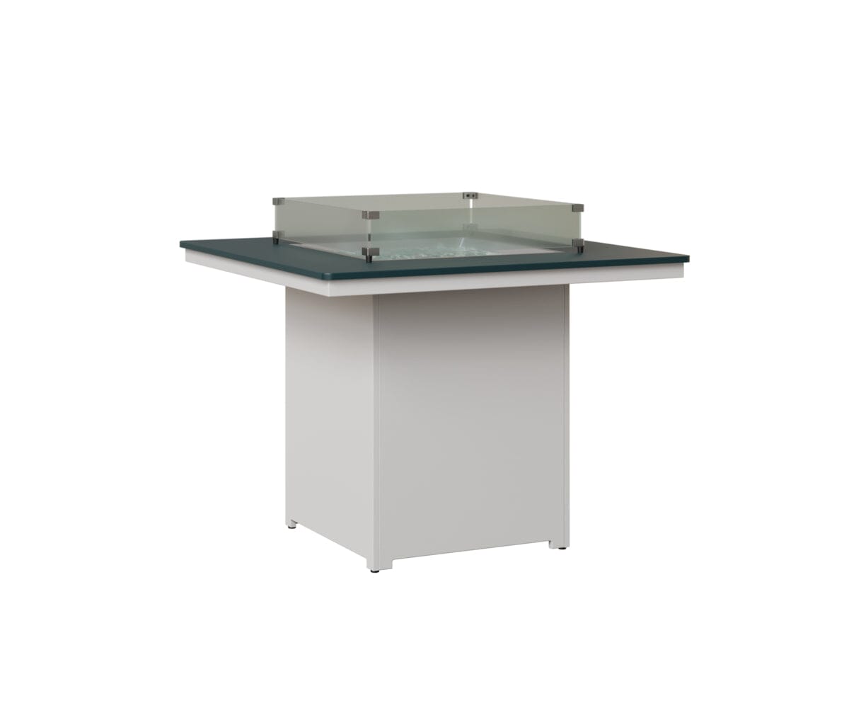 Numa 47" Sq Fire Table Counter Rockwood Outdoor Furniture MGP Berry MGP White 