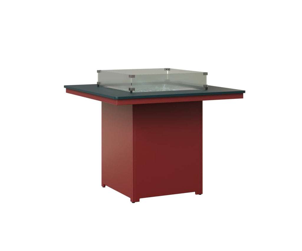 Numa 47" Sq Fire Table Counter Rockwood Outdoor Furniture MGP Berry MGP Red 