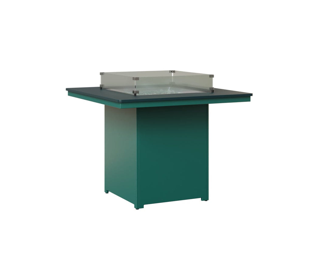 Numa 47" Sq Fire Table Counter Rockwood Outdoor Furniture MGP Berry MGP Teal 
