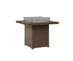 Numa 47" Sq Fire Table Counter Rockwood Outdoor Furniture Hammered Top: Bronze MGP Clay 