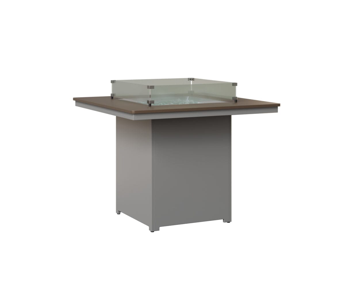 Numa 47" Sq Fire Table Counter Rockwood Outdoor Furniture Hammered Top: Bronze MGP Fog 