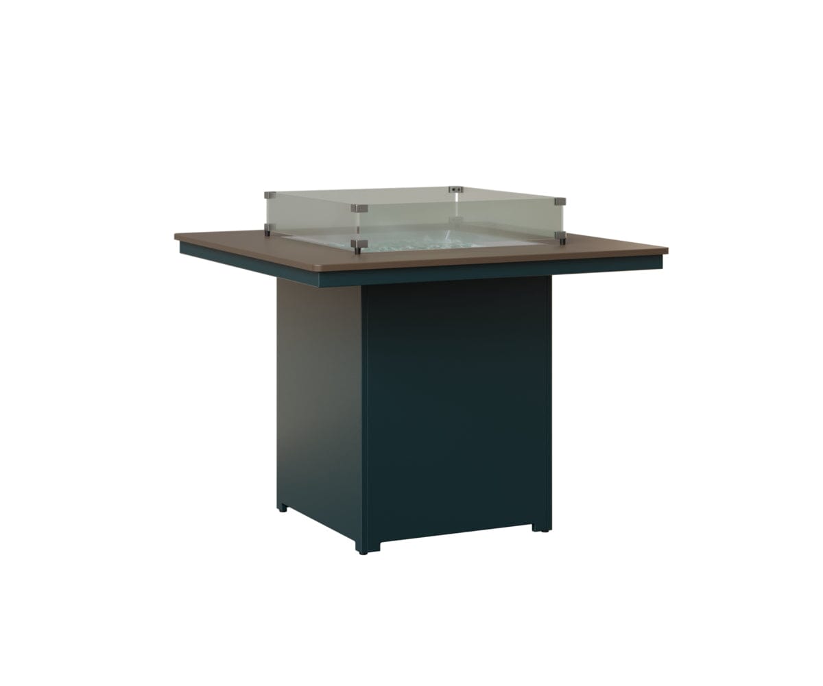 Numa 47" Sq Fire Table Counter Rockwood Outdoor Furniture Hammered Top: Bronze MGP Berry 