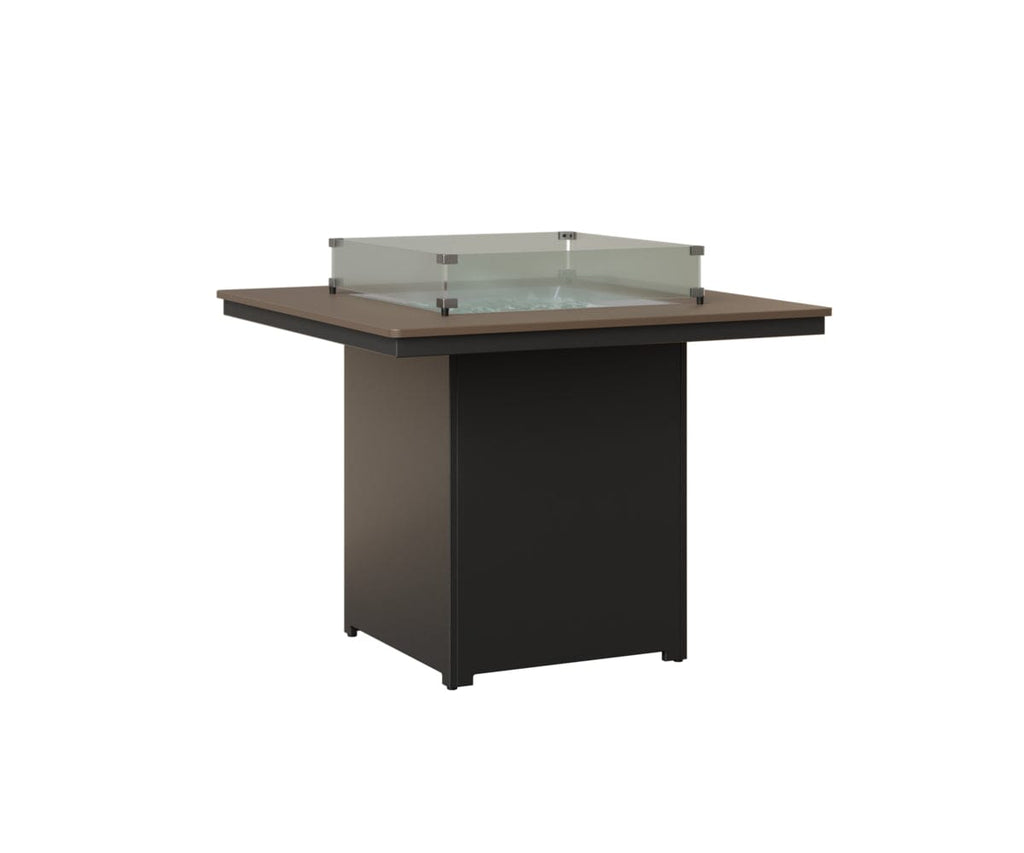 Numa 47" Sq Fire Table Counter Rockwood Outdoor Furniture MGP Clay MGP Black 