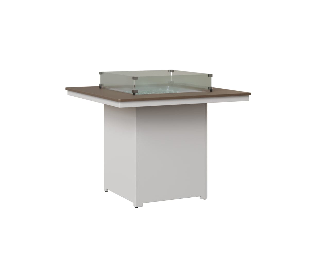 Numa 47" Sq Fire Table Counter Rockwood Outdoor Furniture MGP Clay MGP White 