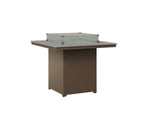 Numa 47" Sq Fire Table Counter Rockwood Outdoor Furniture MGP Fog MGP Clay 