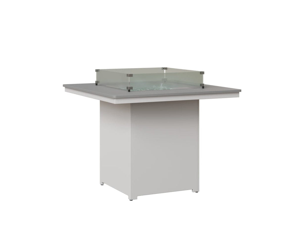 Numa 47" Sq Fire Table Counter Rockwood Outdoor Furniture MGP Fog MGP White 