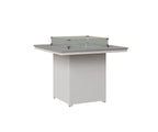 Numa 47" Sq Fire Table Counter Rockwood Outdoor Furniture MGP Fog MGP White 