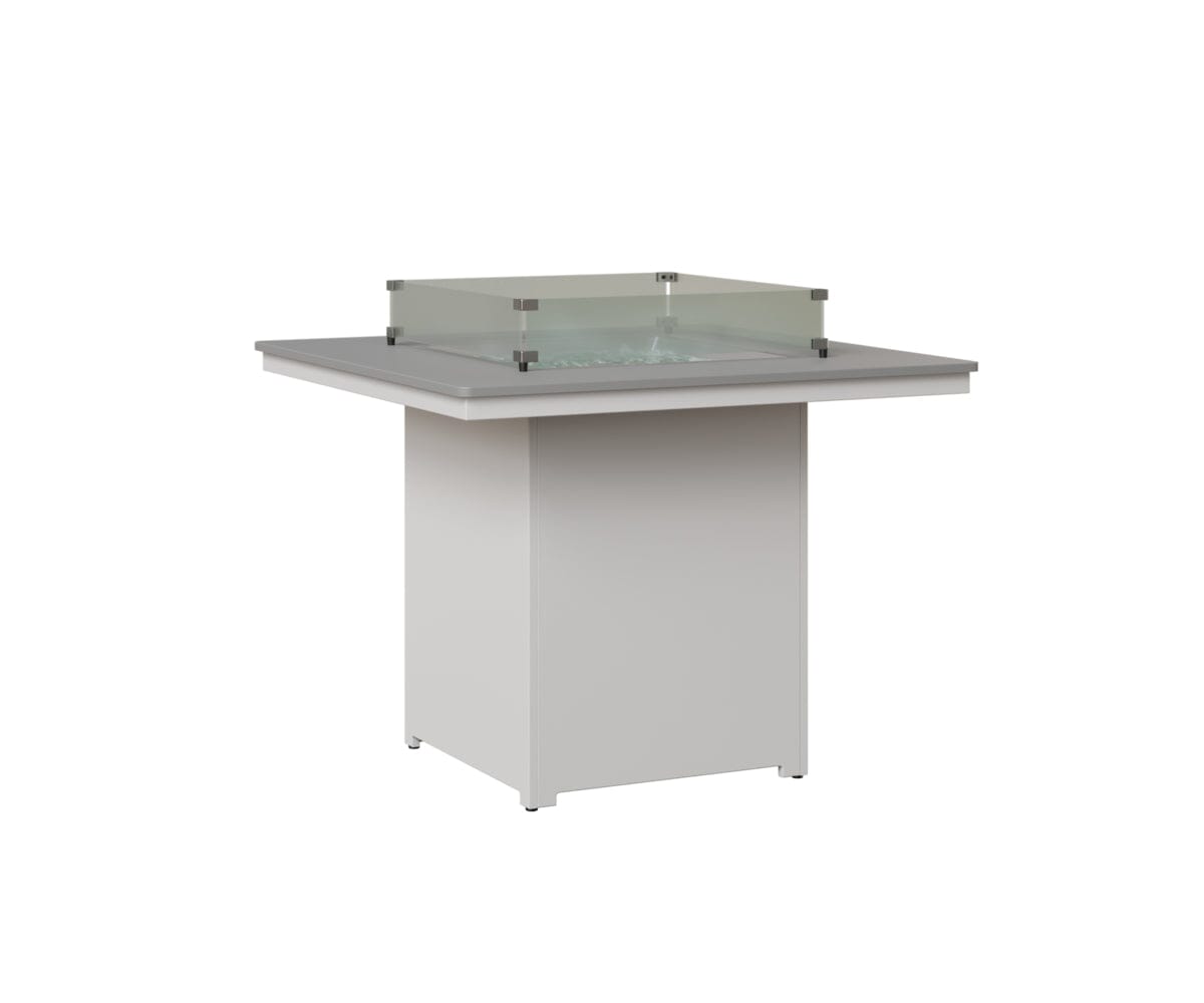 Numa 47" Sq Fire Table Counter Rockwood Outdoor Furniture MGP Fog MGP White 