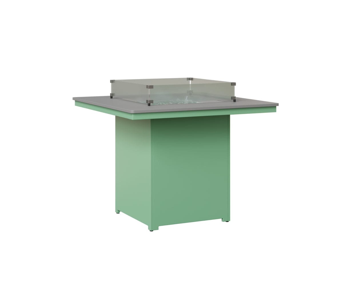 Numa 47" Sq Fire Table Counter Rockwood Outdoor Furniture MGP Fog MGP Mint 