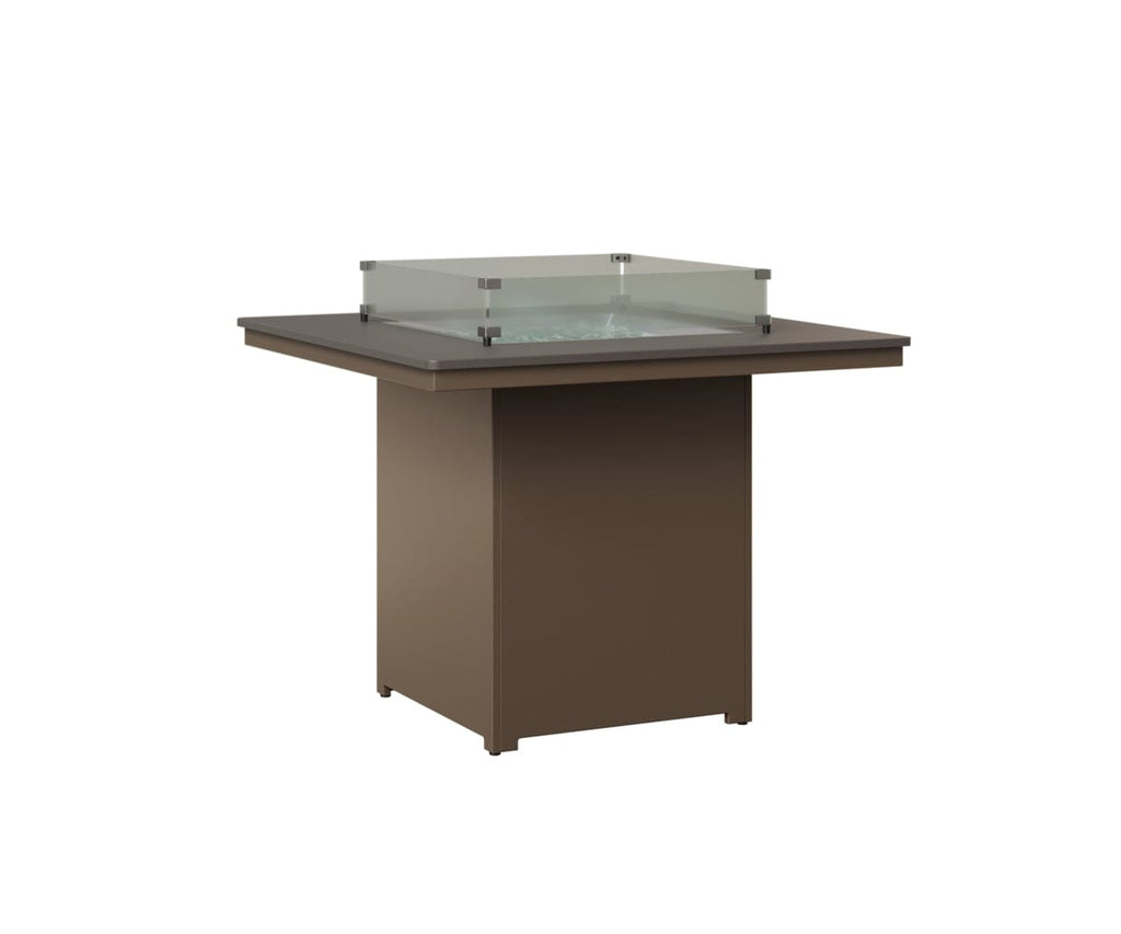 Numa 47" Sq Fire Table Counter Rockwood Outdoor Furniture MGP Graphite MGP Clay 